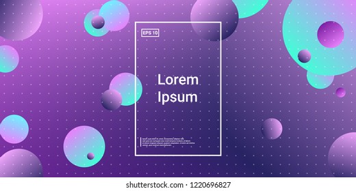 Gradient shapes Glow Effect. Cool round gradient shapes. Vanishing circles merging. Digital Bright Geometric Element Brochure, Website, Design. Simple Vibrant Composition. Vector illustration Eps10.