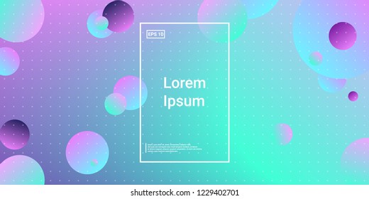 Gradient shapes Glow Effect. Cool round gradient shapes. Vanishing circles merging. Digital Bright Geometric Element Brochure, Website, Design. Simple Vibrant Composition. Vector illustration Eps10.