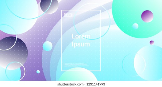 Gradient shapes Glow Effect. Cool round gradient shapes. Vanishing circles merging. Digital Bright Geometric Element Brochure, Website, Design. Simple Vibrant Composition. Vector illustration Eps10.