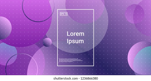 Gradient shapes Glow Effect. Cool round gradient shapes. Vanishing circles merging. Digital Bright Geometric Element Brochure, Website, Design. Simple Vibrant Composition. Vector illustration Eps10.