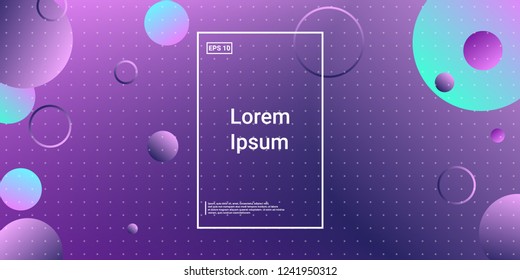 Gradient shapes Glow Effect. Cool round gradient shapes. Vanishing circles merging. Digital Bright Geometric Element Brochure, Website, Design. Simple Vibrant Composition. Vector illustration Eps10.