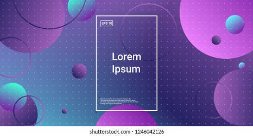 Gradient shapes Glow Effect. Cool round gradient shapes. Vanishing circles merging. Digital Bright Geometric Element Brochure, Website, Design. Simple Vibrant Composition. Vector illustration Eps10.