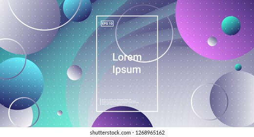 Gradient shapes Glow Effect. Cool round gradient shapes. Vanishing circles merging. Digital Bright Geometric Element Brochure, Website, Design. Simple Vibrant Composition. Vector illustration Eps10.