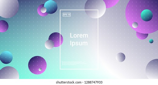 Gradient shapes Glow Effect. Cool round gradient shapes. Vanishing circles merging. Digital Bright Geometric Element Brochure, Website, Design. Simple Vibrant Composition. Vector illustration Eps10.