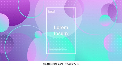 Gradient shapes Glow Effect. Cool round gradient shapes. Vanishing circles merging. Digital Bright Geometric Element Brochure, Website, Design. Simple Vibrant Composition. Vector illustration Eps10.