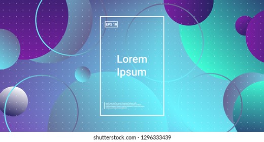 Gradient shapes Glow Effect. Cool round gradient shapes. Vanishing circles merging. Digital Bright Geometric Element Brochure, Website, Design. Simple Vibrant Composition. Vector illustration Eps10.