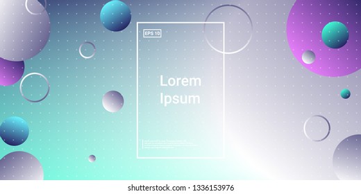 Gradient shapes Glow Effect. Cool round gradient shapes. Vanishing circles merging. Digital Bright Geometric Element Brochure, Website, Design. Simple Vibrant Composition. Vector illustration Eps10.