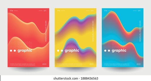 Conjunto de carteles de formas degradadas. Vector Eps10.
