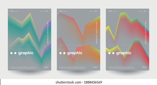 Conjunto de carteles de formas degradadas. Vector Eps10.