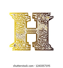 Gradient shifted font.