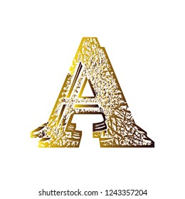 Gradient shifted font.