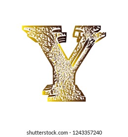 Gradient shifted font.