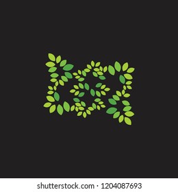 gradient shine leaves decoration vector