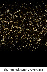 Gradient Shine Spark Design. Vector Confetti Texture. Gold Glitter Christmas Background. Abstract Sequin Pattern. Golden Best Illustration