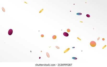 Gradient Shine Vector Grey Background. Multicolored Decoration Rain Postcard. Fun Texture. Holographic Carnaval Wallpaper.
