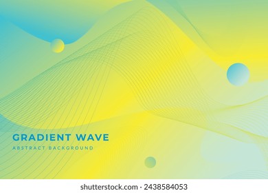 Gradient Shinning Bright Abstract Wave Vector Background