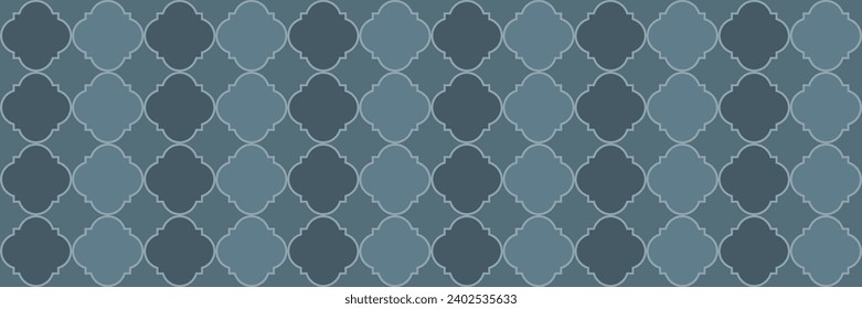 Gradient Shiny Pattern. Cool Arabic Texture. Royal Ottoman Pattern. Quatrefoil Oriental Ethnic Tesselation. Geometric Trellis Tile. Traditional Seamless Arabian Poster. Vintage Geo Trellis.