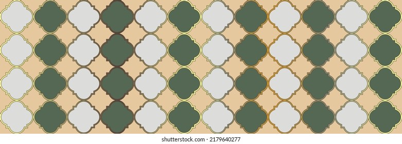 Gradient Shiny Pattern. Traditional Seamless Arabic Border. Modern Geo Curved. Quatrefoil Persian Ethnic Tesselation. Cool Moroccan Texture. Noble Arabesque Mosaic. Geometric Trellis Tile.