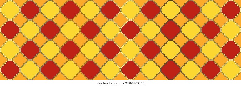 Gradient Shiny Pattern. Traditional Seamless Moroccan Frame. Simple Geo Trellis. Quatrefoil Eastern Ethnic Tesselation. Cool Oriental Texture. Geometric Trellis Tile. Rich Ottoman Mosaic.
