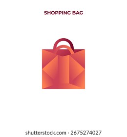 Icono del bolso de compras del gradiente para el comercio minorista y el comercio electrónico