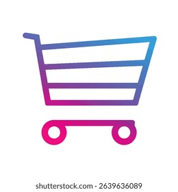 Gradient shopping cart icon online store retail e commerce