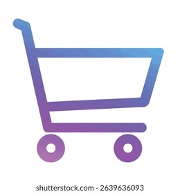Gradient shopping cart icon online store retail commerce