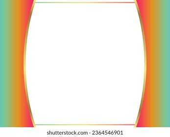 Gradient Sides design with golden line vector 