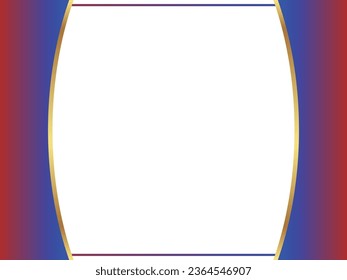 Gradient Sides design with golden line vector 