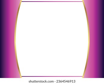 Gradient Sides design with golden line vector 