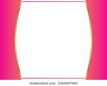 Gradient Sides design with golden line vector 