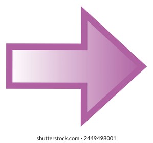Gradient simple arrow purple created with vector