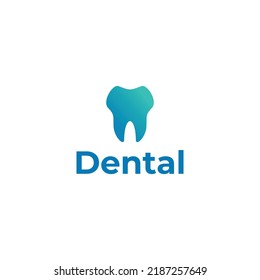 Logo dental simple degradado para dentista