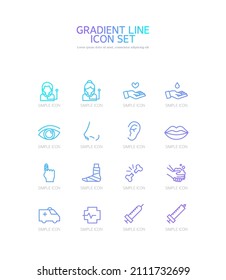 Gradient Simple Line Vector Icon. 
