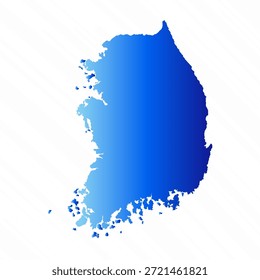 Gradient Simple South Korea Map Background