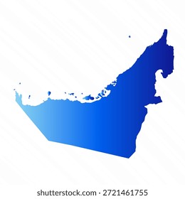 Gradient Simple United Arab Emirates Map Background