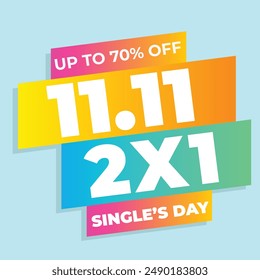 gradient single s day sale labels collection design vector illustration