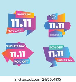 gradient single s day sale labels collection design vector illustrationBig Sale Speech Bubble Icon Vector Design on White Background.