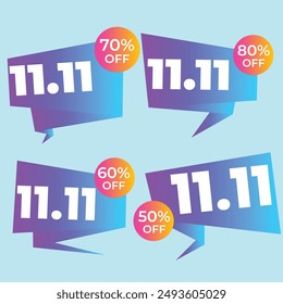 gradient single s day sale labels collection design vector illustrationBig Sale Speech Bubble Icon Vector Design on White Background.