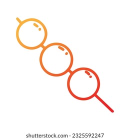 Gradient skewers icon on white background. vector illustration. eps10