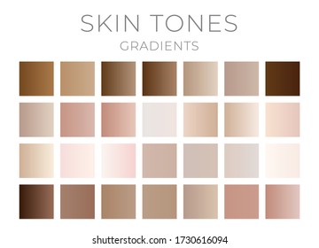 Gradient Skin Color Swatches Isolated