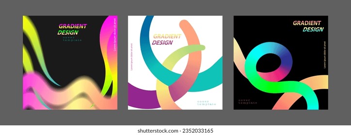 Gradient smooth lines. Minimalistic colorful template for banners, posters and covers. An idea for a corporate creative style in social networks, advertising, marketing and creative inspiration