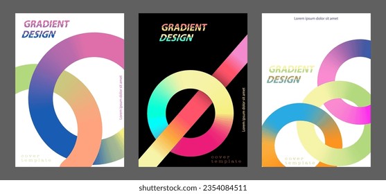 Gradient smooth lines. Minimalistic colorful template for banners, posters and covers. An idea for a corporate creative style in social networks, advertising, marketing and creative inspiration