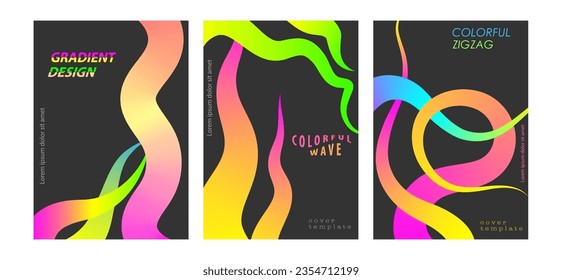 Líneas suaves de gradiente. Plantilla de color minimalista para carteles, afiches y portadas. Una idea para un estilo creativo corporativo en redes sociales, publicidad, marketing e inspiración creativa