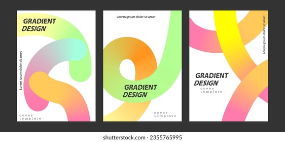 Gradient smooth lines. Minimalistic colorful template for banners, posters and covers. An idea for a corporate creative style in social networks, advertising, marketing and creative inspiration