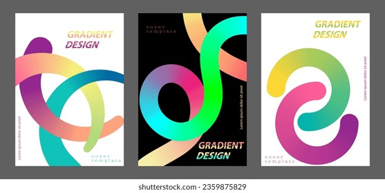 Líneas suaves de gradiente. Plantilla de color minimalista para carteles, afiches y portadas. Una idea para un estilo creativo corporativo en redes sociales, publicidad, marketing e inspiración creativa