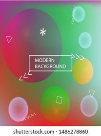 Gradient smooth mesh background. Clean backdrop with simple muffled colors. Vector illustration layout. Green eco template for your poster, banner or graphic design.
