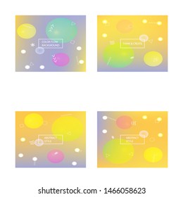 Gradient smooth mesh background. Colorful backdrop with simple muffled colors. Vector illustration pastel. Yellow eco template for your poster, banner or graphic design.