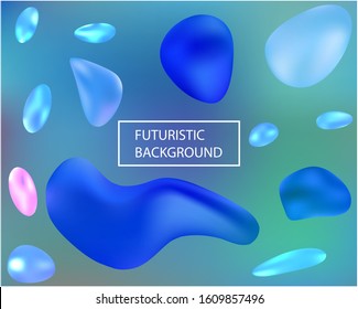 Gradient smooth mesh background. Colorful backdrop with colored bubbles and white shapes. Vector illustration concept. Pink eco template for your poster, banner or graphic design.