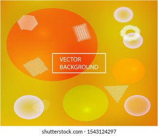 Gradient smooth mesh background. Dynamic backdrop with colored bubbles and white shapes. Vector illustration concept. Red eco template for your poster, banner or graphic design.