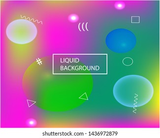 Gradient smooth mesh background. Fluid backdrop with bright rainbow colors. Vector illustration layout. Green eco template for your poster, banner or graphic design.